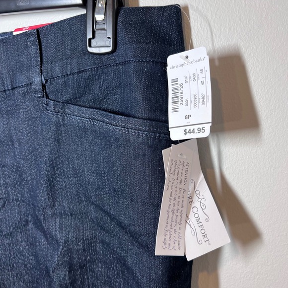 Christopher & Banks NEW Signature Comfort Classic Fit Straight Leg Denim Jean 8P - Picture 5 of 16
